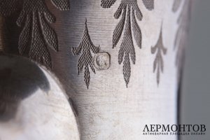 Кофейник в стиле ампир. Claude Roussel. Серебро 950 пробы. Франция, XIX в.