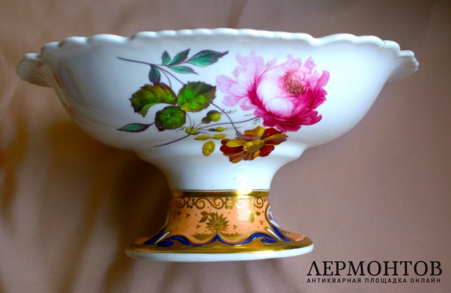Фарфоровая сервировочная ваза. Англия, Ridgway, 1820е гг