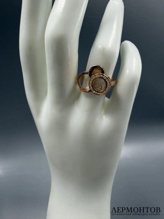 Кольцо «Happy Dreams» с бриллиантами. Розовое золото 750 пробы, Chopard