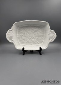 Блюдо для запекания из «Лебединого сервиза», 33,5 × 21 см. Фарфор, Meissen, Германия
