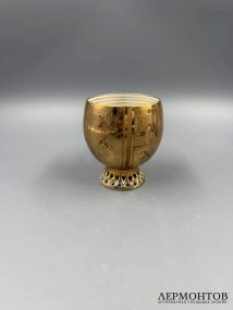 Кофейная пара с цировкой. Фарфор, золочение, Товарищество Кузнецова, Россия, до 1917