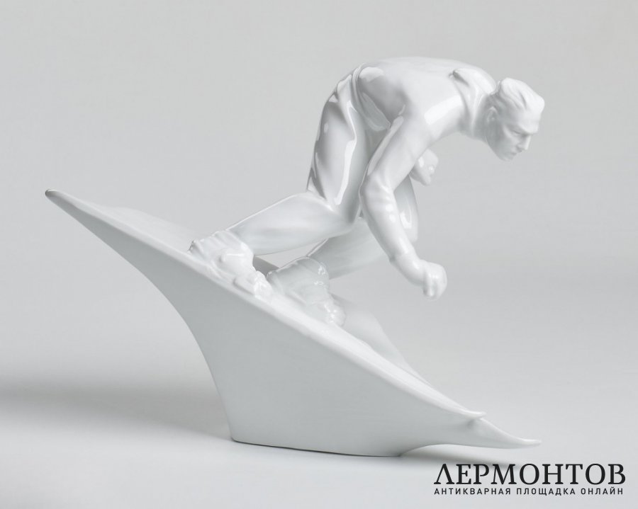 Статуэтка «Горнолыжник». Фарфор, Herend, Венгрия