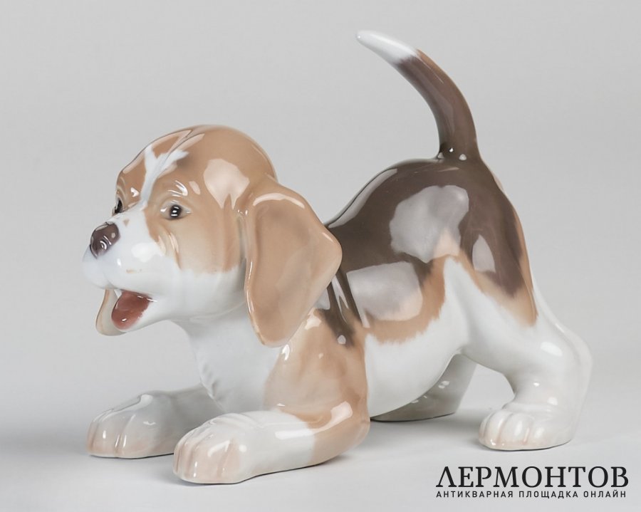 Статуэтка «Щенок бигля». Фарфор, Royal Copenhagen, Дания