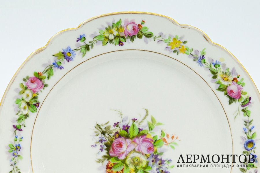 Россия, Императорский фарфоровый завод, 1840-1850 гг. Фарфор, деколь.