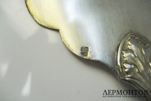 Раздаточный набор для рыбы. Серебро 950 пробы, сталь. Франция, XIX век.