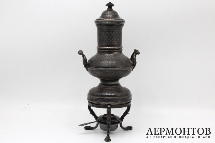 Самовар с орнаментом. Серебрение. Российская империя, Norblin, 1872-1882 
