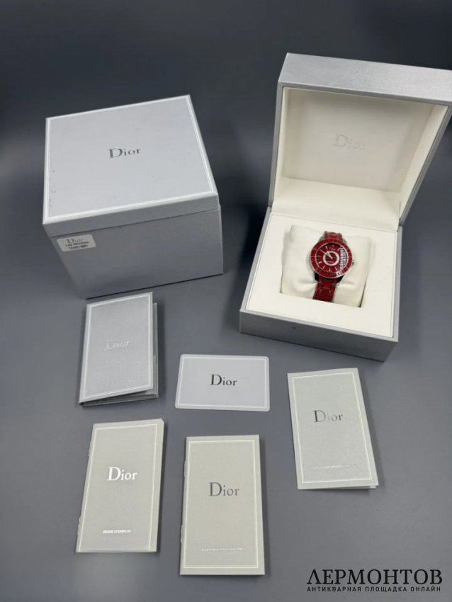 Наручные часы «Les Montres» с бриллиантами. Керамика, Dior