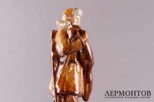 Статуэтка Охотник с лисицей, СССР, 20 в. Гжель