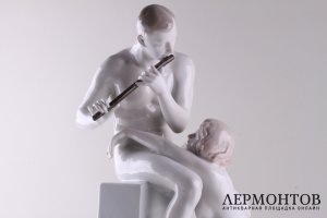 Играющие на флейте. Фарфор, роспись. Германия, Rosenthal, 1920-30-е гг.