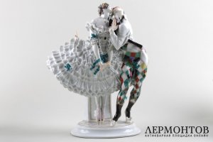Скульптурная композиция РУССКИЙ БАЛЕТ, фарфор. Мануфактура MEISSEN