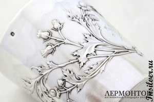 Большой стакан для льда Boulenger. Серебро 950. Франция