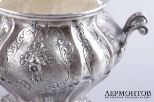 Сахарница барокко. Серебро 800 пробы. Конец XIX в. Италия