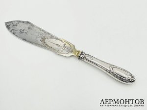 Нож для торта. Зап. Европа, нач. 20 века. Серебро 84 пробы.