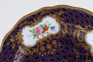 Тарелка обеденная из Кобальтового сервиза. ИФЗ, 1855-1881 годы.