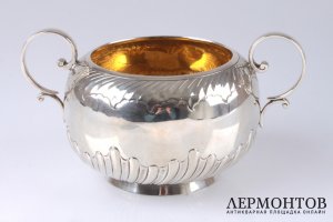 Сахарница JSH. Серебро 925. Англия