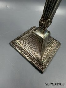 Подсвечник в стиле ампир. Серебро 925 пробы, Западная Европа, 20 век