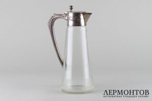 Графин с серебром 800 пробы. Германия, мастерская Fr.Kraemer,к.19-н.20 века.
