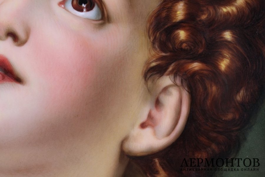 Пласт Амур, оттачивающий стрелу. Фарфор, живопись. Австрия. Anton Raphael Mengs