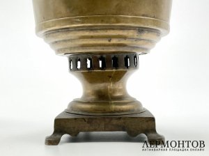 Самовар. Россия, Тула, Алекс. Маликов, 19 век. Латунь.