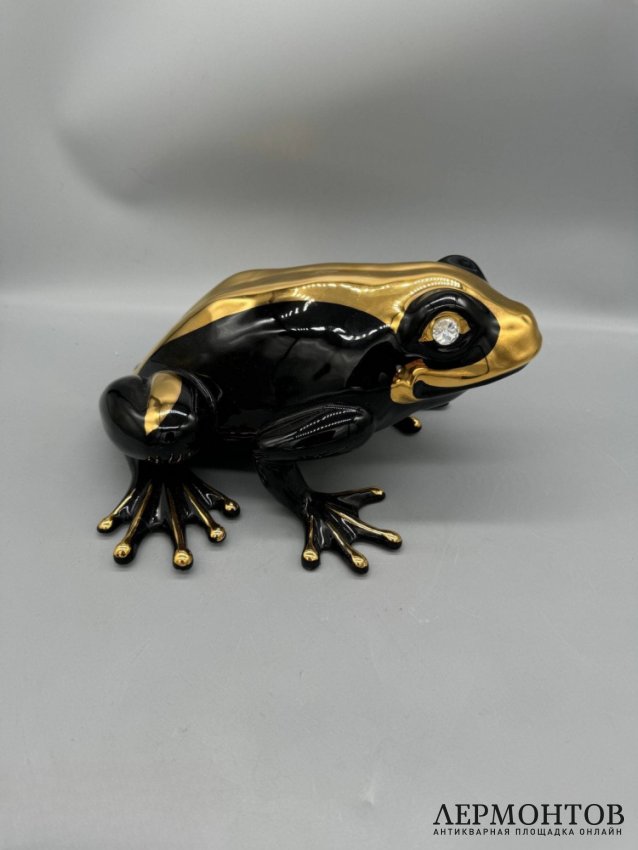 Статуэтка «Лягушка». Керамика, золото, платина, Ahura, Италия, современная работа