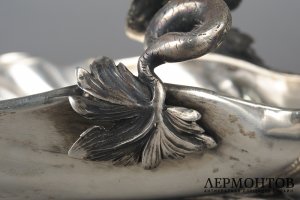 Блюдо для рыбы. Италия, Милан, фирма M.Mosini. Серебро 800 пробы.