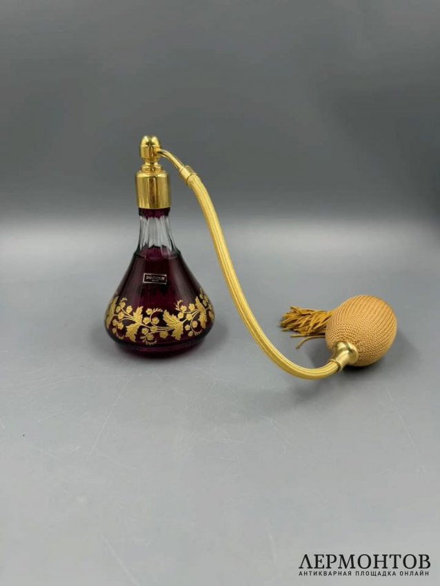 Флакон для духов с пульверизатором. Хрусталь, Saint-Louis, Франция, 1970–1980 годы