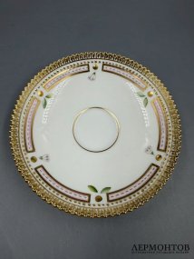 Кофейная пара «Flora Danica». Фарфор, роспись, Royal Copenhagen, Дания, 1968 год