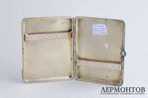 Портсигар. Серебро 84 пробы. Российская империя, 12 артель, 1908-17.