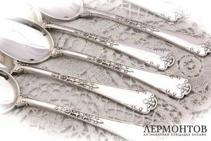 Набор десертных ложек E. Puiforcat. Серебро 950. Франция