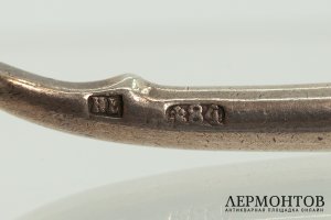 Ложка для меда или варенья. Российская Империя, 1880-е гг. Серебро 84 проба.