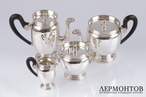 Чайно-кофейный сервиз Henin et Cie. Серебро 950. Франция