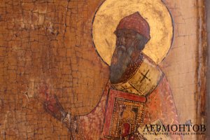 Икона. Святой Спиридон Тримифунтский. Россия, конец XVIII - нач. XIX вв.