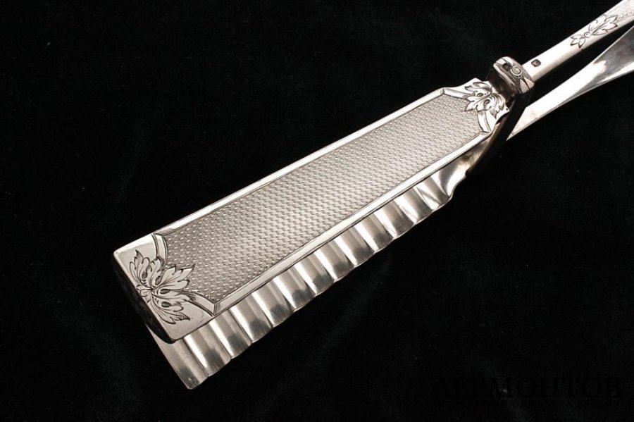 Щипцы для спаржи. Серебро 950. Франция