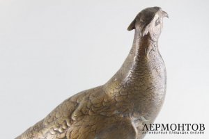 Скульптура Фазан.  Франция, Париж, автор модели Clovis Masson, кон. 19 в. Бронза.