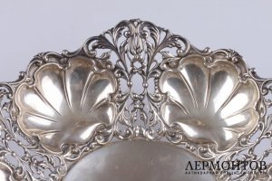 Ваза ажурная. Серебро 875 пробы. Европа
