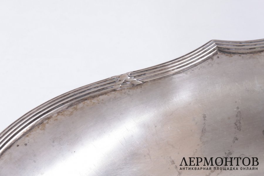 Блюдо, сухарница. Серебро 800 пробы.  Германия