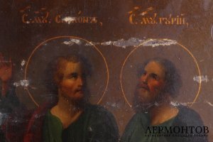 Икона Избранные святые. Димитрий, Анна, Авив, Самон, Гурий. Россия, пер. пол. XIX в.