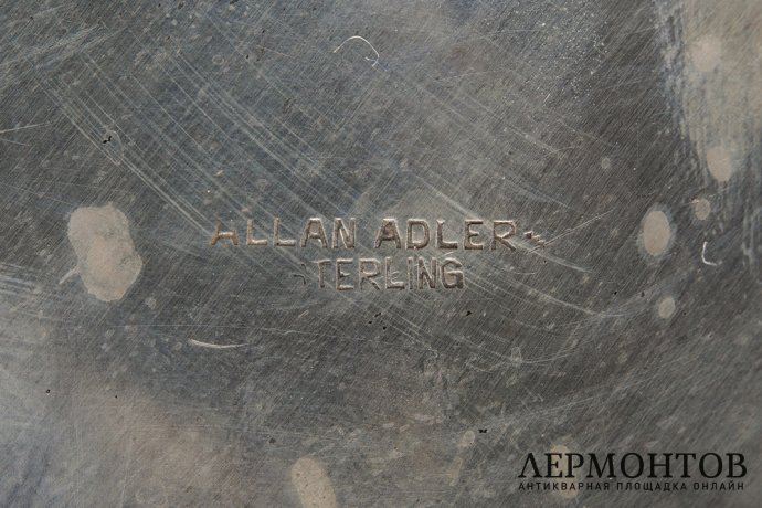 Подставка держатель для бутылки. США, A. Adler, середина 20 века. Серебро 925 пробы.