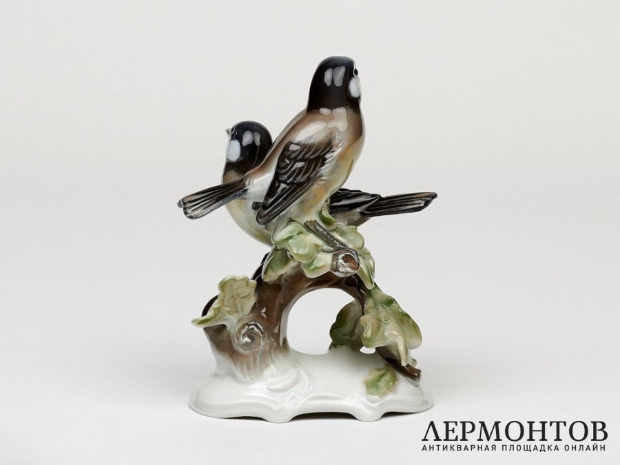 Статуэтка «Синицы». Фарфор, Rosenthal, Германия, 1953 год