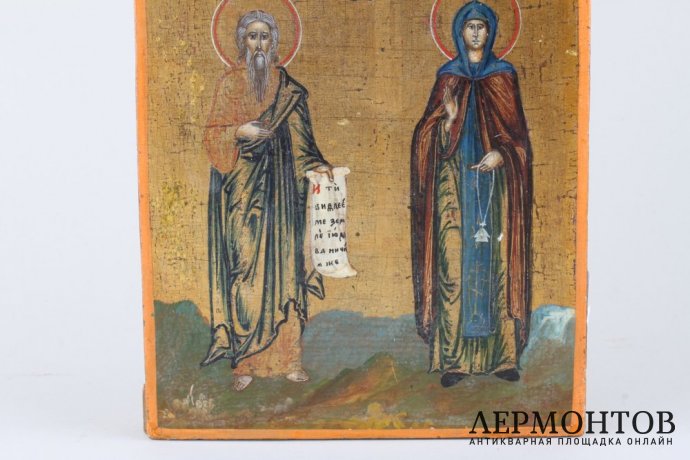 Икона Св. пророк Михей и Св. преподобная Марфа. Российская империя, конец XIX века.