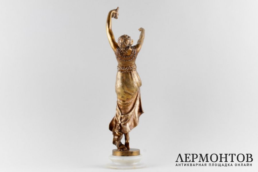Скульптура Танец с маской. Joe Descomps. Бронза, золочение. Франция, 1920-е гг.