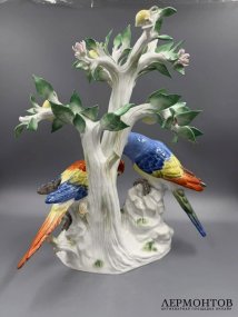 Скульптура «Попугаи на лимонном дереве». Фарфор, Meissen, И. И. Кендлер, Германия