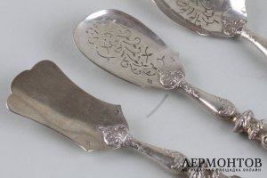 Набор для закусок Ravinet et Denfert. Серебро 950 пробы. Франция, XIX век.