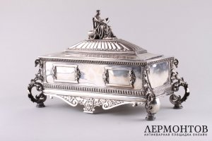 Шкатулка для украшений. Серебро 925 пробы. Англия, 1936 год.