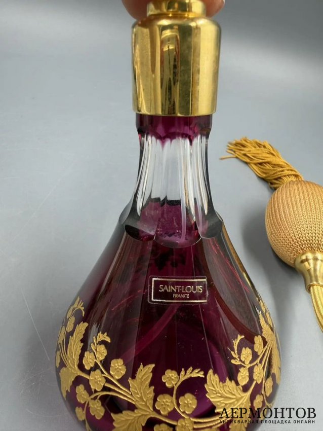 Флакон для духов с пульверизатором. Хрусталь, Saint-Louis, Франция, 1970–1980 годы