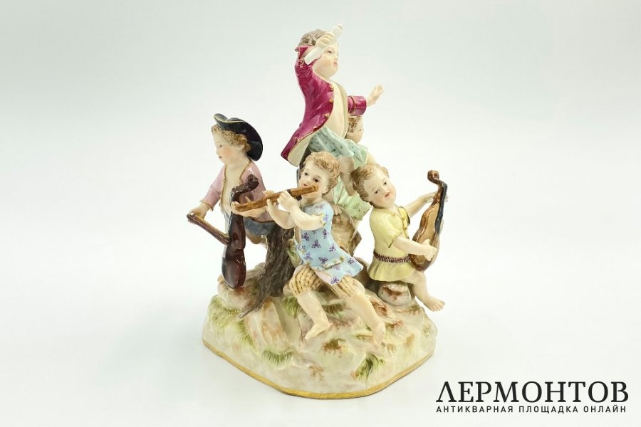 Статуэтка Музыканты. Германия, Meissen, кон. 19 - нач. 20 в. Фарфор.