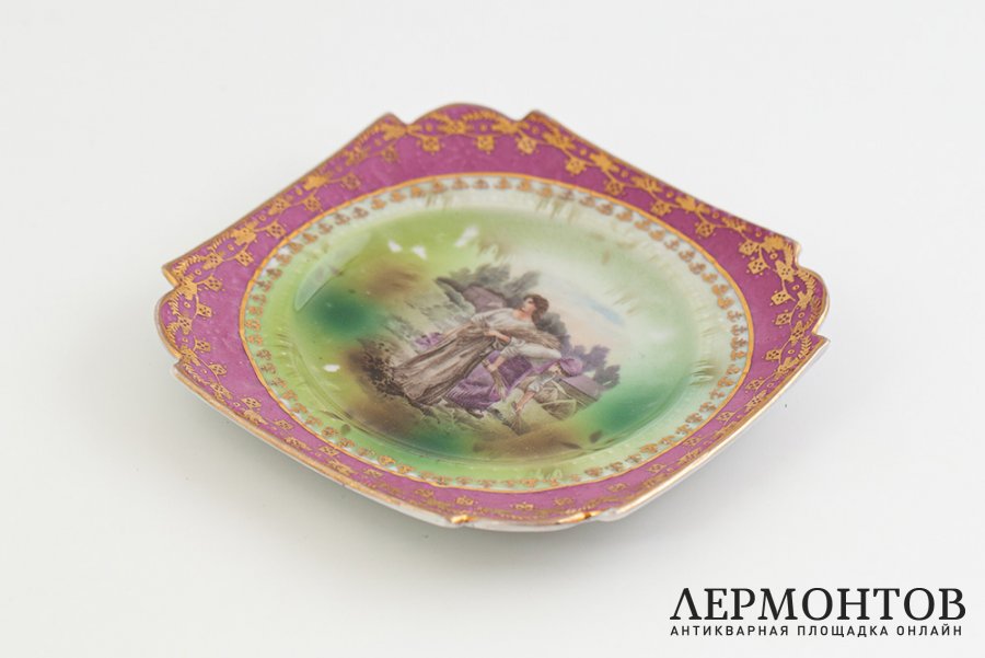 Тарелка Жницы. СССР, Дмитровская фабрика в Вербилках Фарфортрест, 1920-1930 гг.