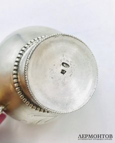 Кофейная пара «Бочонок». Серебро 84 пробы, Россия, 1908–1917 годы