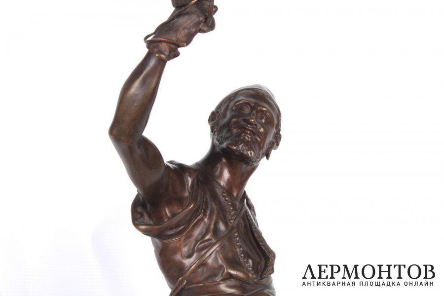 Скульптура Соколиная охота. Франция, Париж, автор модели P.-J. Mene. 2 пол. 19 в. Бронза.