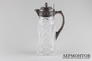 Кувшин для прохладительных напитков. Россия, фабрика В.И. Морозова. Серебро 84 пробы.